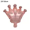 Mini globo de película de aluminio con corona dorada, tamaño pequeño, con diseño de corona dorada rosa, para decoración de fiestas de cumpleaños y bodas.