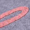 Cristal natural 2MM pedra vermelha contas soltas contas semiacabadas pulseira colar franja incrustada com contas contas espaçadoras