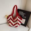 Estilo Preguiçoso Deslocamento Litorâneo Moda Ombro Único Férias Design de Nicho Feminino Casual Bolsa de Axila Bolsa Tote de Grande Capacidade