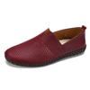 Sapatos de couro plus size transfronteiriços tamanho 49 sapatos de feijão respiráveis masculinos primavera primeira camada de couro bovino um pedal sapatos de couro oco tamanho 47