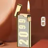 Encendedor Popular Transfronterizo de Rueda de Amolar Metálico Creativo a Prueba de Viento Compacto de Llama Abierta Una Pieza Pedido Mínimo