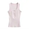Top Regata Estiloso de Nicho com Decote U para Mulheres, Estilo Verão Hot Girl, Pode Ser Usado por Fora ou como Camada Base, Curto Slim Fit, Top Sexy e Puro Desejo