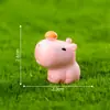 Brinquedo de pelúcia de capivara rosa criativo e adorável, decoração DIY, ornamento para pendurar, acessório para paisagem em miniatura, pequena peça decorativa