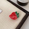 Grampo de cabelo pequeno de fruta fofo mini franja lateral grampo quebrado clipe de testa tamanho pequeno clipe superior morango cereja acessório de cabelo