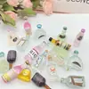 Miniatura Mini Flash Fino Juego de Comida Mezcla Simulación Botella de Vino Pequeña Botella de Vino Extranjero Resina DIY Juguete Creativo para Niños Accesorios