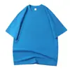 Camiseta Básica Unisex de Algodón Puro Pesado, Color Sólido, Cuello Redondo, Manga Corta, Oversize Holgada, Hombro Caído, Venta al por Mayor, 300g