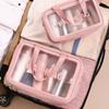 Nueva bolsa de cosméticos con separación húmeda y seca, bolsa de lavado de viaje portátil multifuncional, bolsa de almacenamiento para el cuidado de la piel impermeable de gran capacidad