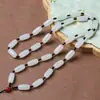 Pingente Imitação de Jade Hetian com Contas de Jade Branco, Colar de Jade com Guanyin, Buda, Pixiu, Pingente de Jade, Amuleto de Jade, Pingente de Jadeíta com Cordão