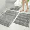 Alfombra de Piso para Inodoro de Tres Piezas Alfombra de Chenilla de Microfibra Baño Absorbente Alfombra para Pies Alfombra Antideslizante para Inodoro Felpudo