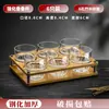 Juego de Vasos de Vidrio Templado para Bar KTV Cerveza, Uso Doméstico y Comercial, Vaso Pequeño Octagonal Anticaídas, Vaso de Agua de Alta Gama
