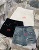 Saia-Short Jeans de Cintura Alta para Mulheres, Estilo Fino de Verão, Novo Shorts Fashionável Elástico Slim-Fit Hot Girl 8026