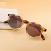 Gafas de Sol Redondas de Moda Europea y Americana 2026 para Mujer, Sencillas de Propionato con Patillas Versátiles para Protección Solar para Mujer Transfronterizas