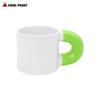 Taza de Cerámica Colorida de Taza Gruesa Taza Creativa Taza de Café de Capa en Blanco Regalo de Transferencia Térmica Taza de Cerámica