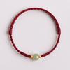 Pulsera de jade Hetian nuevo año del conejo 2023 diseño nicho para niña cuerda roja año animal cuerda trenzada