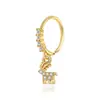 Joyería para piercing de nariz estrella de cinco puntas diamante colgante de moda anillo de nariz moda transfronteriza europea y americana personalidad moda uña para nariz joyería genial