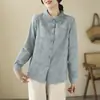 Camisa Jacquard Bordada Nueva 2026 para Mujer, Elegante Blusa para Dama con Cuello de Encaje