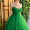Vestido elegante de primavera y verano para mujer, nuevo vestido de tirantes con diseño transfronterizo europeo y americano, vestido midi de color liso, vestido de malla con lazo