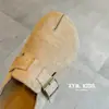 Zapatos de Mujer para Adultos 2025 Otoño Nuevo Estilo Mocasines de Cuero Genuino Mate para Mujer Moda Sandalias de Punta Dividida Falsa Perezosas Tipo Birkenstock