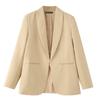 Exportación Transfronteriza al por Mayor Otoño 2025 Chaqueta de Traje Casual Holgada de Color Puro sin Botones Estilo Europeo y Americano para Mujer B129084