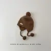 Gorros de Punto para Niños de Otoño e Invierno con Bolas de Pelo Lindas para Niños y Niñas, Gorros de Moda y Versátiles Cálidos y a Prueba de Frío con Protección para las Orejas, Gorros de Moda para Niños