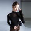 Meia gola alta nicho design malha costura assentamento camisa inverno Nova moda francesa chique T-shirt camisa pequena
