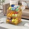 Tigela de Frutas Multicamadas para Casa, Cesta de Frutas para Mesa de Centro da Sala de Estar, Prato de Exibição para Armazenamento de Lanches Doces na Mesa de Jantar