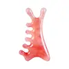 Peine de Masaje Multifuncional de Resina Terapia de Cabeza de Pulpo Masajeador Facial Palo de Masaje de Puntos de Acupuntura Tabla Raspadora de Meridianos
