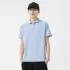 Camisa Polo de Red de Manga Corta de Verano Ropa de Trabajo para Hombre Camiseta Versátil con Cuello