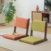 Silla Tatami, Silla Estilo Japonés con Patas de Madera Maciza sin Patas para Ventana de Mirador, Silla de Piso, Silla para Respaldo de Cama, Plegable