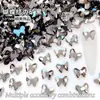 Strass Formato Borboleta 5*7mm com Fundo Plano Decorações Brilhantes da Moda para Nail Art Acessórios Borboleta Strass para Unhas Postiças Atacado