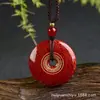 Colgante Hebilla de Paz Arena de Cristal Taoísta Cinabrio Nueve Palacios Bagua Fantasma de Montaña Flor Carácter de Fortuna Colgante Suministro en Vivo