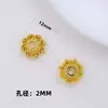 Acessórios de microincrustação de ouro banhados a cobre pulseira com bola oca furada pulseira material diy espaçador toroidal com contas