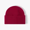 Gorro de Punto Mixto para Otoño e Invierno con Puño, Unisex, Engrosado para Calidez, Cortavientos, Transpirable, Sin Visera, Parte Superior Redonda, Gorro de Lana para Esquí al Aire Libre