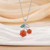 Collar Transfronterizo Fruta Cereza Accesorios para Mujer Sencillo Versátil Verano Fresco Moda Cadena de Clavícula Accesorios para Mujer