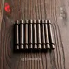 Tapete Marrom Tapete de Isolamento Térmico Seda de Bambu Coaster Carbonizado Quadrado Tapete de Chá para Cerimônia do Chá Suporte para Bule Suporte para Chá Suporte para Copo Acessórios para Conjunto de Chá Kung Fu