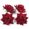 Flor de Cabeza de Rosa de Terciopelo Sintético para Ramillete, Flor de Cabeza, Accesorios para el Cabello, Accesorios de Fotografía, Decoración de Bodas, Materiales DIY