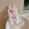 Nova Capa de Celular Outono e Inverno para Huawei Mate 60 P70pro Menina Rosa Fofa Orelhas de Coelho Pelúcia 50 Suporte