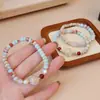 Estilo Nacional Bodhi Natural Estrella Luna Piedra Shoushan Artístico Retro Pulsera Diseño Sencillo Versátil Lujo Ligero para Mujeres