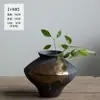 Vaso Cerâmico Zen Retrô Jingdezhen Arranjo de Flores Decorações Florais Hidropônicas Sala de Estar Doméstica Cerâmica Grossa Enfeites Artesanais