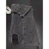 Jeans deconstruidos estilo americano para hombre, marca de moda primavera y otoño, de trabajo de pierna ancha recta suelta cónica plisada, pantalones largos