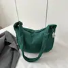 Bolso de Pana Estilo Perezoso Japonés Moderno Artístico de Hombro Cruzado Chic Estudiante Casual Versión Coreana Bolso Sencillo tipo Bollo para Mujer
