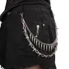 Joias Transfronteiriças Europeias e Americanas Corrente de Calça com Rebite de Metal Hip-Hop Punk Performance de Palco Corrente de Cintura Multicamada Corrente Decorativa Atacado