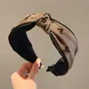 Versátil Moda Aba Larga Novo Acessório de Cabelo Feminino com Nó Headband Simples Transfronteiriço Acessório de Cabelo Laço Faixa de Cabelo Acessório de Cabelo Listrado