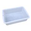 Tina de plástico rectangular gruesa extragrande, tina de almacenamiento, tina para frutas y verduras, tina para alimentos congelados, tina para criar tortugas, tina para arena de gato