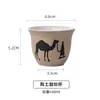 Juego de Tazas de Café Árabe de Oriente Medio, Taza de Té de Cerámica Gruesa, Taza de Leche de Camello para el Té de la Tarde, Taza para Cata de Té de Camello, Taza Pequeña de Porcelana