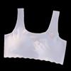 Roupa Íntima Feminina para Desenvolvimento Alunas do Ensino Fundamental Sutiã Colete Esportivo de Verão Sem Costura Seda Gelada Envolvente Respirável Fino