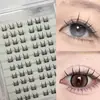 Pestañas de Ciervo Densas de Gran Volumen sin Pegamento DIY Suaves Extensibles Pestañas Postizas Aspecto Natural Asiático Mestizo Frescas y Rizadas