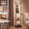 Cabide de Roupa de Madeira Maciça de Chão para Quarto Casa Armário Rack Sala Pequeno Economizador de Espaço Escritório Simples Barra para Pendurar Roupas