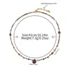 Collar de cuentas azul turquesa nuevo de primavera y verano, versátil, libre, casual, nicho, colgante simple de ágata roja, cadena para la clavícula