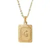 Collar de Acero Inoxidable con Colgante de Letra Europeo y Americano Transfronterizo para Hombre, Oro de 18K, No se Desvanece, Largo para Mujer, Lujo Accesible, Joyería de Alta Gama